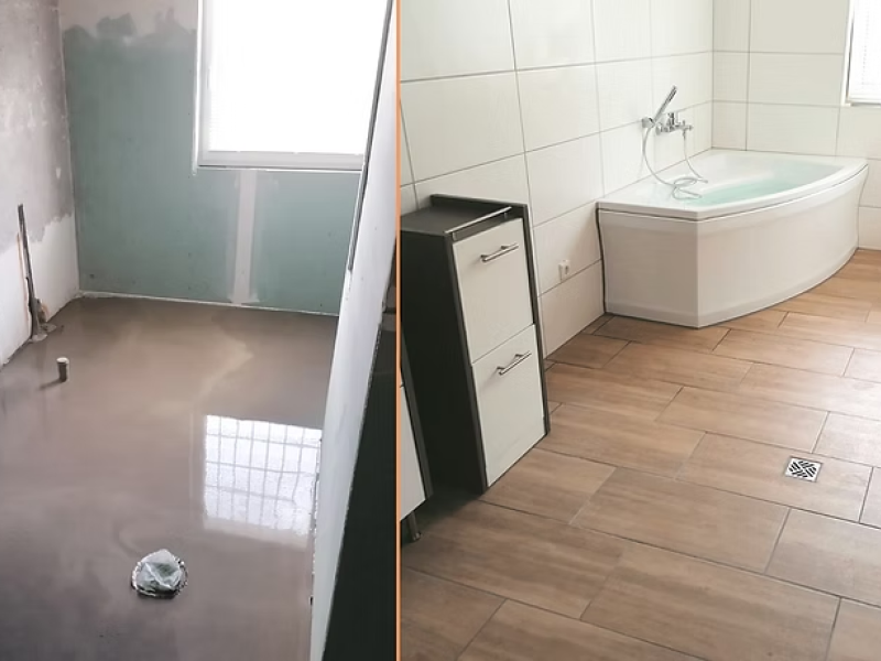 Vorher/Nachher Badbau